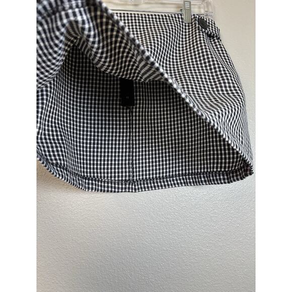 Y2K Vintage Houndstooth Black And White Mini Skirt M Collection Size 7 Buttons - Picture 5 of 10